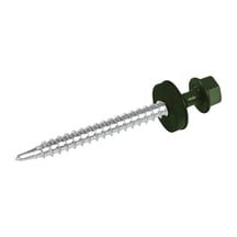 Verzinkte schroeven | Voor montage profieltop op houten constructie | 4,8 x 80 mm D14 | Chroomoxydegroen #1