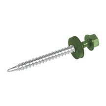 Verzinkte schroeven | Voor montage profieltop op houten constructie | 4,8 x 80 mm D14 | Resedagroen #1