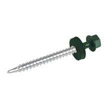 Verzinkte schroeven | Voor montage profieltop op houten constructie | 4,8 x 80 mm D14 | Mosgroen #1