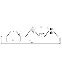 Warmdakplaat T92P | Dak | Staal 0,75 mm | 25 µm Polyester | 6005 - Mosgroen #3