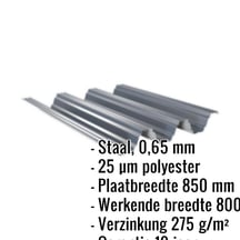 Warmdakplaat TP104 | Dak | Staal 0,65 mm | 25 µm Polyester | 7016 - Antracietgrijs #2