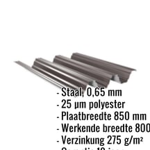 Warmdakplaat TP104 | Dak | Staal 0,65 mm | 25 µm Polyester | 8017 - Chocoladebruin #2