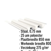 Warmdakplaat TP104 | Dak | Staal 0,75 mm | 25 µm Polyester | 9002 - Grijswit #2