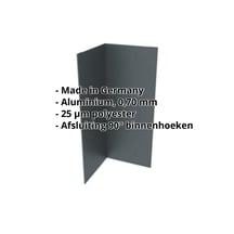 Binnenhoek | 100 x 100 x 2000 mm | Aluminium 0,70 mm | 25 µm Polyester | 7016 - Antracietgrijs #2