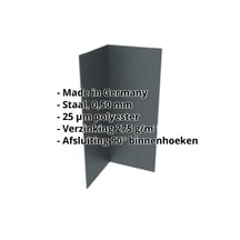 Binnenhoek | 100 x 100 x 2000 mm | Staal 0,50 mm | 35 µm mattpolyester | 7016 - Antracietgrijs #2