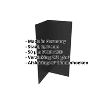Binnenhoek | 100 x 100 x 2000 mm | Staal 0,50 mm | 50 µm PURLAK® | 9005 - Gitzwart #2