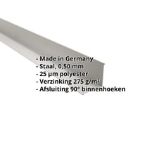 Binnenhoek | 115 x 115 x 2000 mm | Staal 0,50 mm | 25 µm Polyester | 9006 - Zilver-Metallic #2