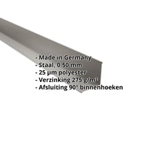 Binnenhoek | 115 x 115 x 2000 mm | Staal 0,50 mm | 25 µm Polyester | 9007 - Grijs aluminiumkleurig #2