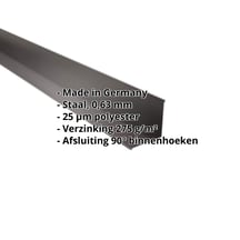Binnenhoek | 115 x 115 x 2000 mm | Staal 0,63 mm | 25 µm Polyester | 8017 - Chocoladebruin #2