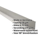 Binnenhoek | 115 x 115 x 2000 mm | Staal 0,75 mm | 25 µm Polyester | 9006 - Zilver-Metallic #2