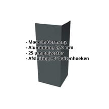 Buitenhoek | 100 x 100 x 2000 mm | Aluminium 0,70 mm | 25 µm Polyester | 7016 - Antracietgrijs #2