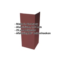 Buitenhoek | 100 x 100 x 2000 mm | Aluminium 0,70 mm | 25 µm Polyester | 8012 - Roodbruin #2