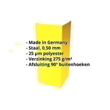 Buitenhoek | 100 x 100 x 2000 mm | Staal 0,50 mm | 25 µm Polyester | 1021 - Koolzaadgeel #2