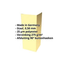 Buitenhoek | 100 x 100 x 2000 mm | Staal 0,50 mm | 25 µm Polyester | 1015 - Licht ivoorkleurig #2