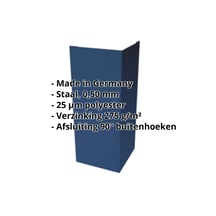 Buitenhoek | 100 x 100 x 2000 mm | Staal 0,50 mm | 25 µm Polyester | 5010 - Gentiaanblauw #2