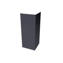 Buitenhoek | 100 x 100 x 2000 mm | Staal 0,50 mm | 25 µm Polyester | 7024 - Grafietgrijs #1