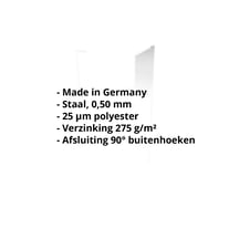 Buitenhoek | 100 x 100 x 2000 mm | Staal 0,50 mm | 25 µm Polyester | 9010 - Zuiverwit #2