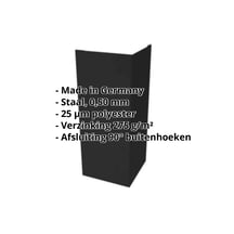 Buitenhoek | 100 x 100 x 2000 mm | Staal 0,50 mm | 25 µm Polyester | 9005 - Gitzwart #2