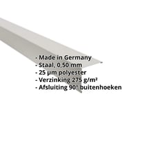 Buitenhoek | 115 x 115 mm | Staal 0,50 mm | 25 µm Polyester | 9006 - Zilver-Metallic #2