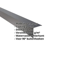 Buitenhoek | 115 x 115 mm | Staal 0,75 mm | 25 µm Polyester | 7016 - Antracietgrijs #2