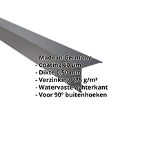 Buitenhoek | 115 x 115 mm | Staal 0,50 mm | 60 µm Puramid | 7016 - Antracietgrijs #2