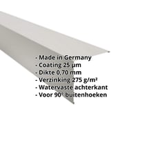 Buitenhoek | 195 x 195 mm | Aluminium 0,70 mm | 25 µm Polyester | 9006 - Zilver-Metallic #2