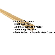 Dorpel | 50 x 25 x 20 mm | 100° | Staal 0,50 mm | 35 µm Structuurpolyester | Houtlook - Ahorn #2