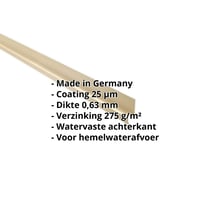 Dorpel | 50 x 25 x 20 mm | 100° | Staal 0,63 mm | 25 µm Polyester | 1015 - Licht ivoorkleurig #2