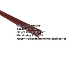 Dorpel | 50 x 25 x 20 mm | 100° | Staal 0,50 mm | 35 µm Mattpolyester | 29 - Rood #2