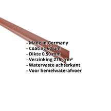 Dorpel | 50 x 25 x 20 mm | 100° | Staal 0,50 mm | 60 µm Puramid | 8004 - Koperbruin #2