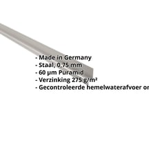 Dorpel | 50 x 25 x 20 mm | 100° | Staal 0,75 mm | 60 µm Puramid | 9002 - Grijswit #2