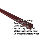 Dorpel | 50 x 25 x 20 mm | 100° | Staal 0,50 mm | 80 µm Shimoco | 3009 - Oxyderood #2