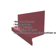 Dorpel | Typ 1 | 40 x 24 x 25 x 2000 mm | Staal 0,50 mm | 25 µm Polyester | 3005 - Wijnrood #2