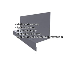 Dorpel | Typ 1 | 40 x 24 x 25 x 2000 mm | Staal 0,50 mm | 25 µm Polyester | 7024 - Grafietgrijs #2
