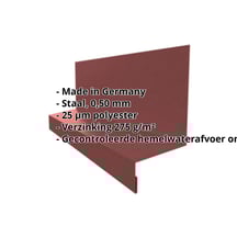 Dorpel | Typ 1 | 40 x 24 x 25 x 2000 mm | Staal 0,50 mm | 25 µm Polyester | 8012 - Roodbruin #2