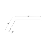 Druiplijst | 125 x 70 x 2000 mm | Staal 0,50 mm | 50 µm PURMAT® | 028 - Kersrood #3