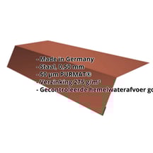 Druiplijst | 125 x 70 x 2000 mm | Staal 0,50 mm | 50 µm PURMAT® | 750 - Tegelrood #2
