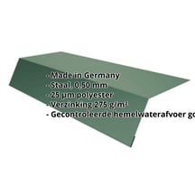 Druiplijst | 125 x 70 x 2000 mm | Staal 0,50 mm | 25 µm Polyester | 6005 - Mosgroen #2
