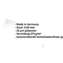 Druiplijst | 125 x 70 x 2000 mm | Staal 0,50 mm | 25 µm Polyester | 9010 - Zuiverwit #2