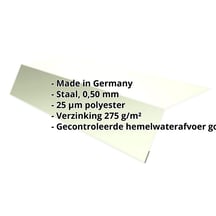Druiplijst | 125 x 70 x 2000 mm | Staal 0,50 mm | 25 µm Polyester | 9002 - Grijswit #2