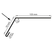 Druiplijst | 125 x 70 x 2000 mm | Staal 0,50 mm | 25 µm Polyester | 9007 - Grijs aluminiumkleurig #3