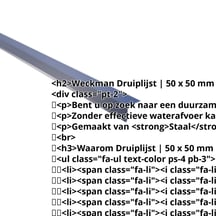Druiplijst | 50 x 50 mm | 95° | Staal 0,50 mm | 25 µm Polyester | 5010 - Gentiaanblauw #2