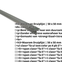 Druiplijst | 50 x 50 mm | 95° | Staal 0,50 mm | 25 µm Polyester | 6020 - Chroomoxydegroen #2
