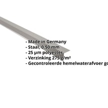 Druiplijst | 50 x 50 mm | 95° | Staal 0,50 mm | 25 µm Polyester | 9007 - Grijs aluminiumkleurig #2