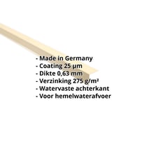 Druiplijst | 50 x 50 mm | 95° | Staal 0,63 mm | 25 µm Polyester | 1015 - Licht ivoorkleurig #2