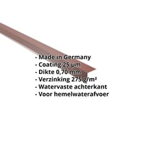 Druiplijst | 50 x 50 mm | 95° | Aluminium 0,70 mm | 25 µm Polyester | 8012 - Roodbruin #2