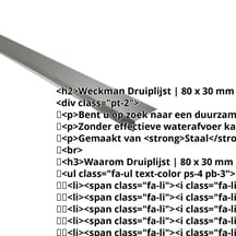 Druiplijst | 80 x 30 mm | 100° | Staal 0,50 mm | 25 µm Polyester | 6020 - Chroomoxydegroen #2