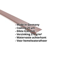Druiplijst | 80 x 30 mm | 100° | Staal 0,63 mm | 25 µm Polyester | 8012 - Roodbruin #2