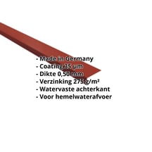 Druiplijst | 80 x 30 mm | 100° | Staal 0,50 mm | 35 µm Mattpolyester | 29 - Rood #2