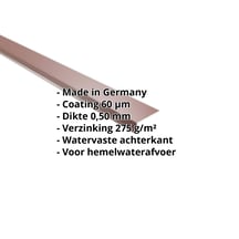 Druiplijst | 80 x 30 mm | 100° | Staal 0,50 mm | 60 µm Puramid | 6012 - Roodbruin #2